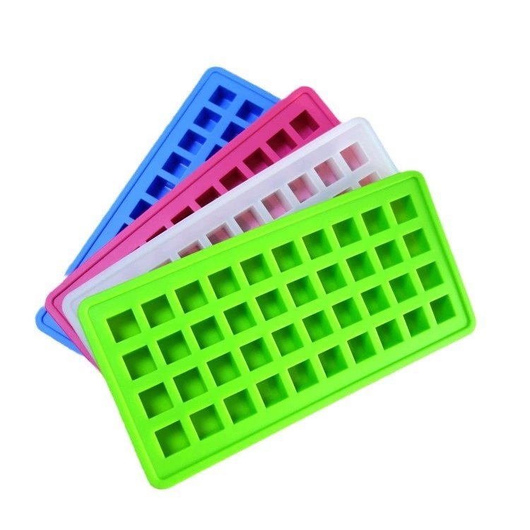 40-Cube silicone square ice cube trays