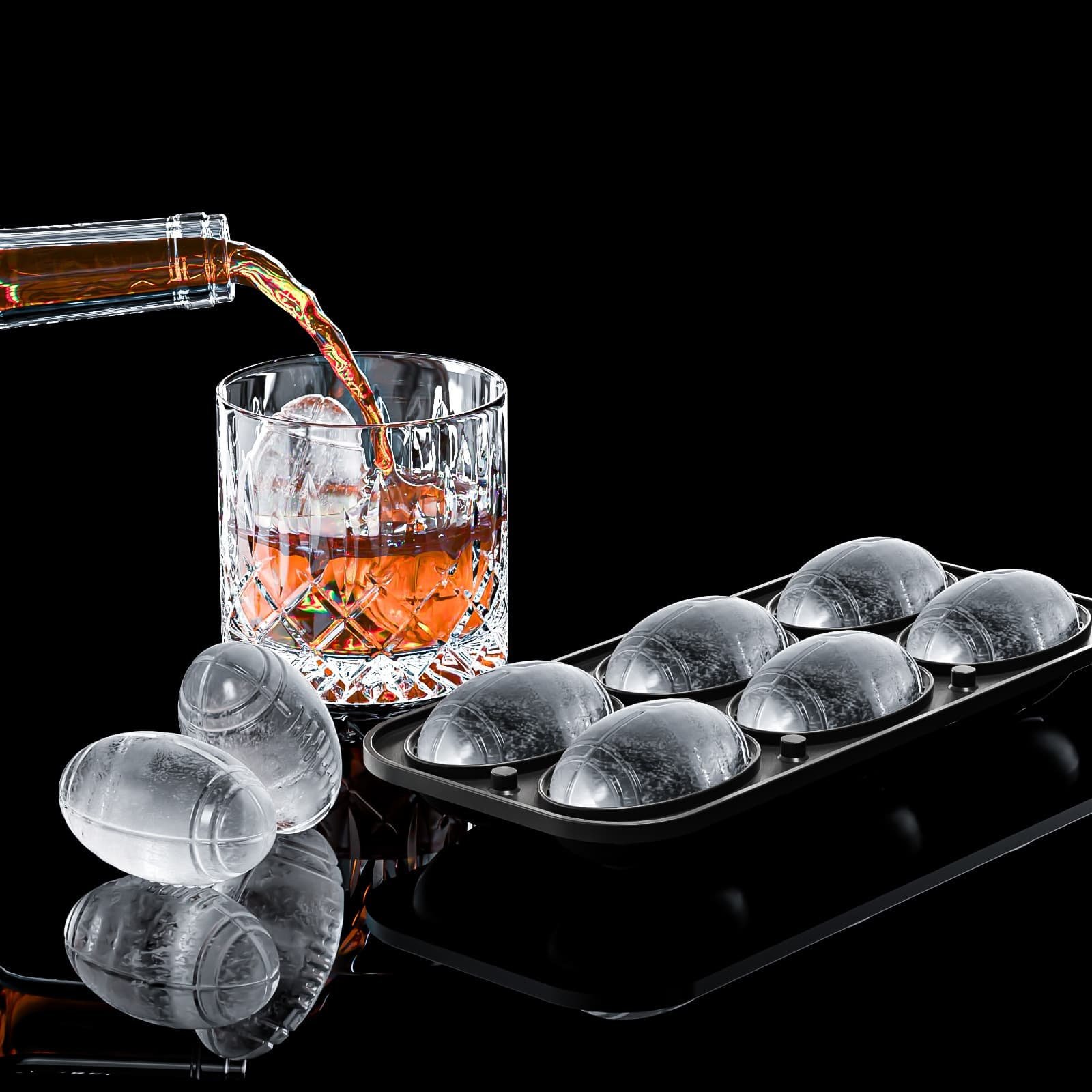 6pcs Rugby Ball Silicone Ice Hockey Mold