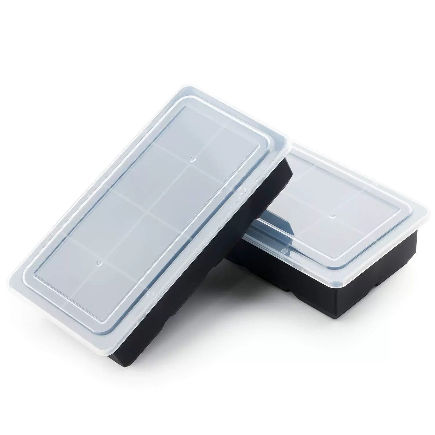 8-Cube silicone square ice cube trays