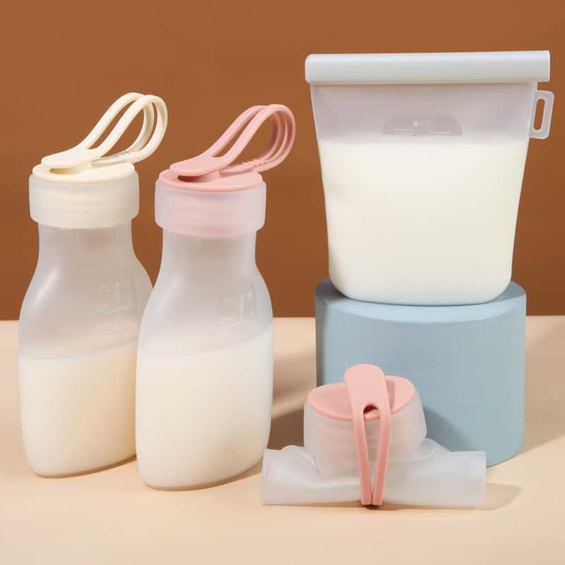 Flat-Top Silicone Milk Storage Bags