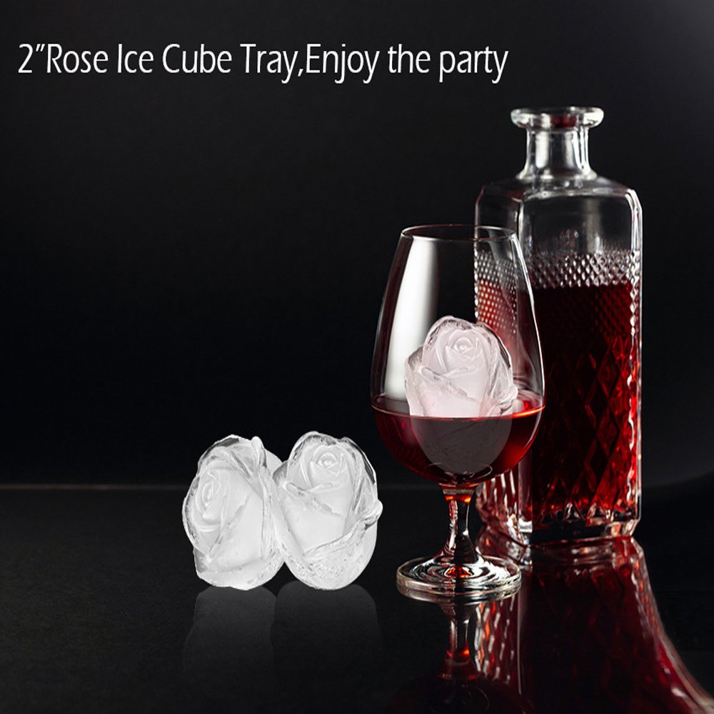 Red Wine Paired with Rose Ice Balls