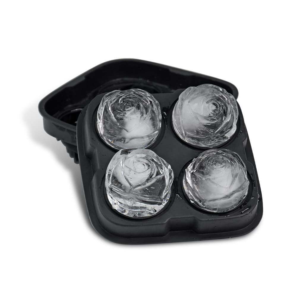 Rose-shaped ice cube mold