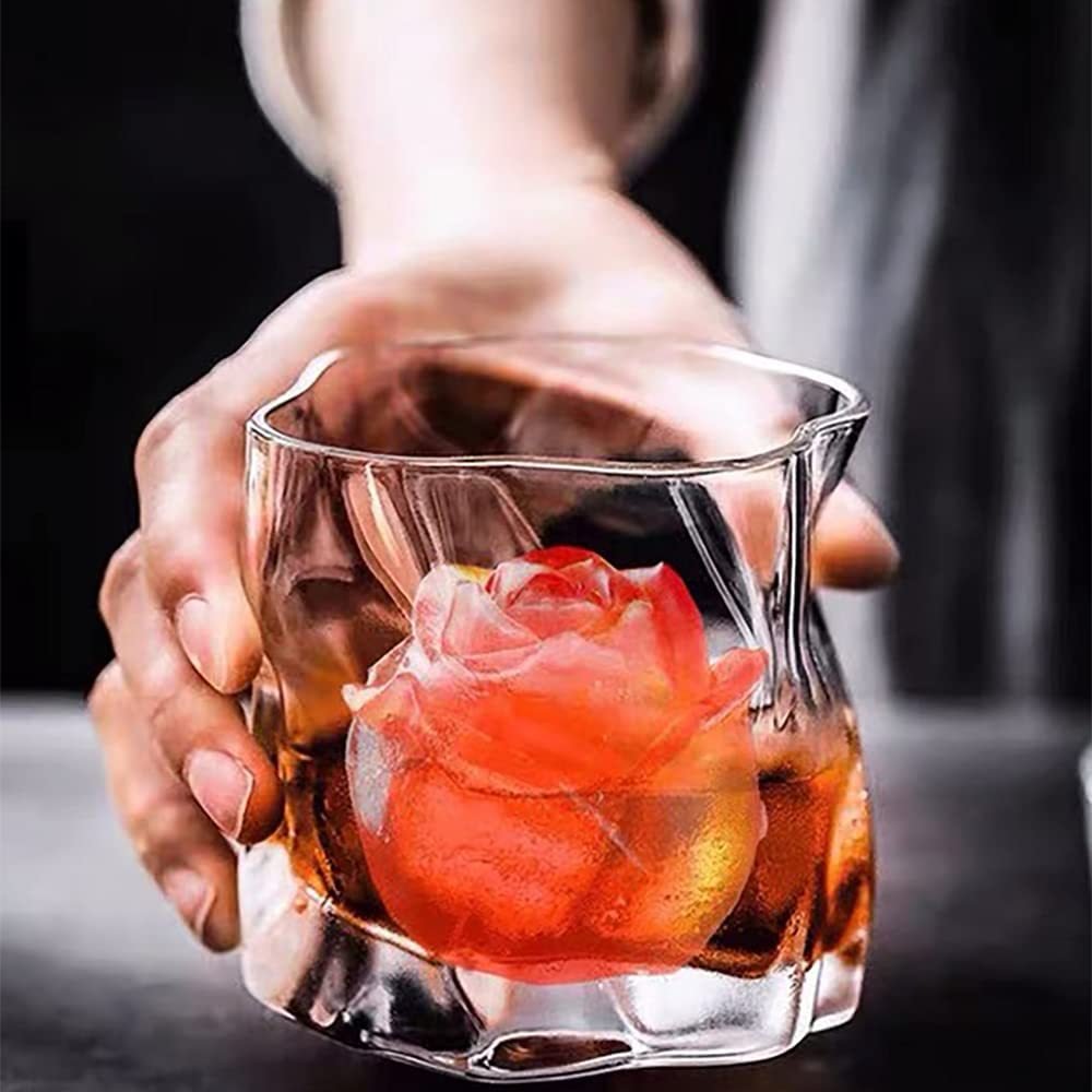Spirits with rose ice balls—the ambiance is off the charts.