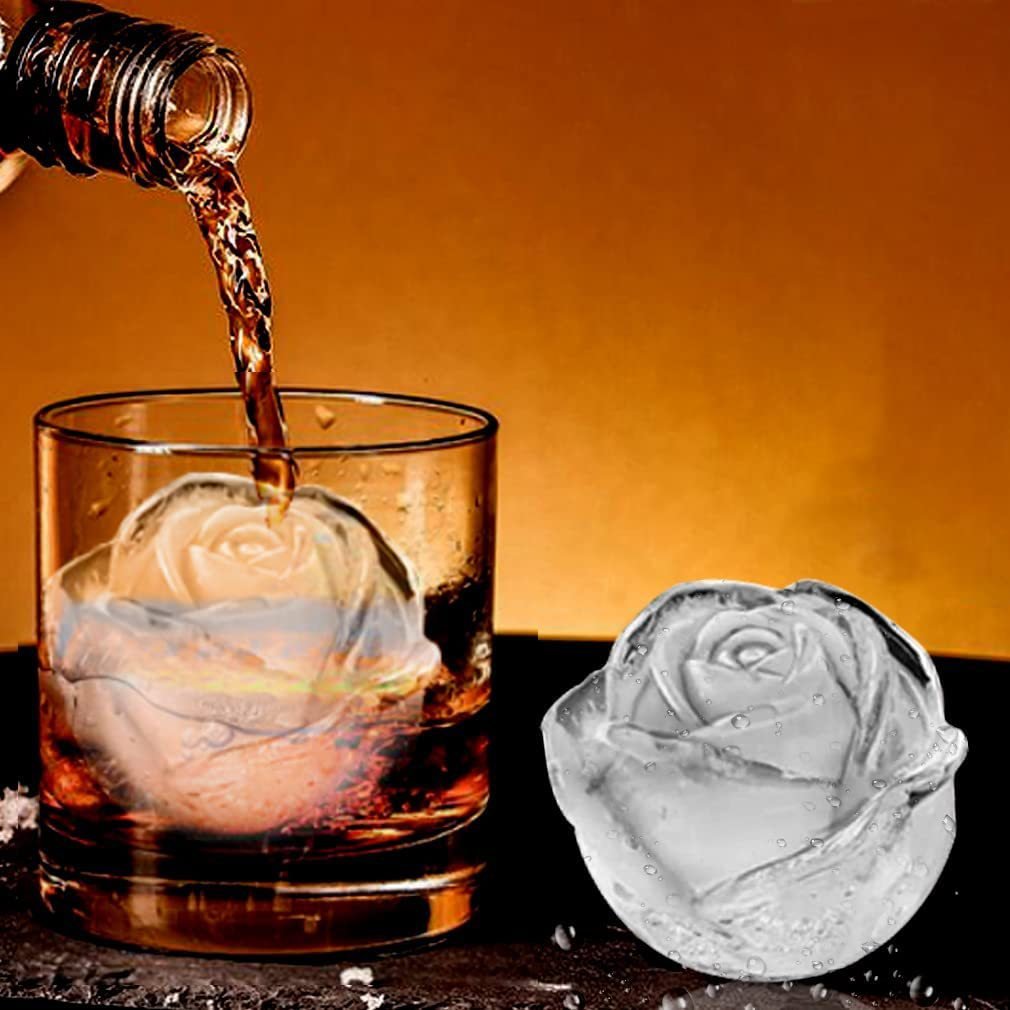 Whiskey paired with rose ice balls