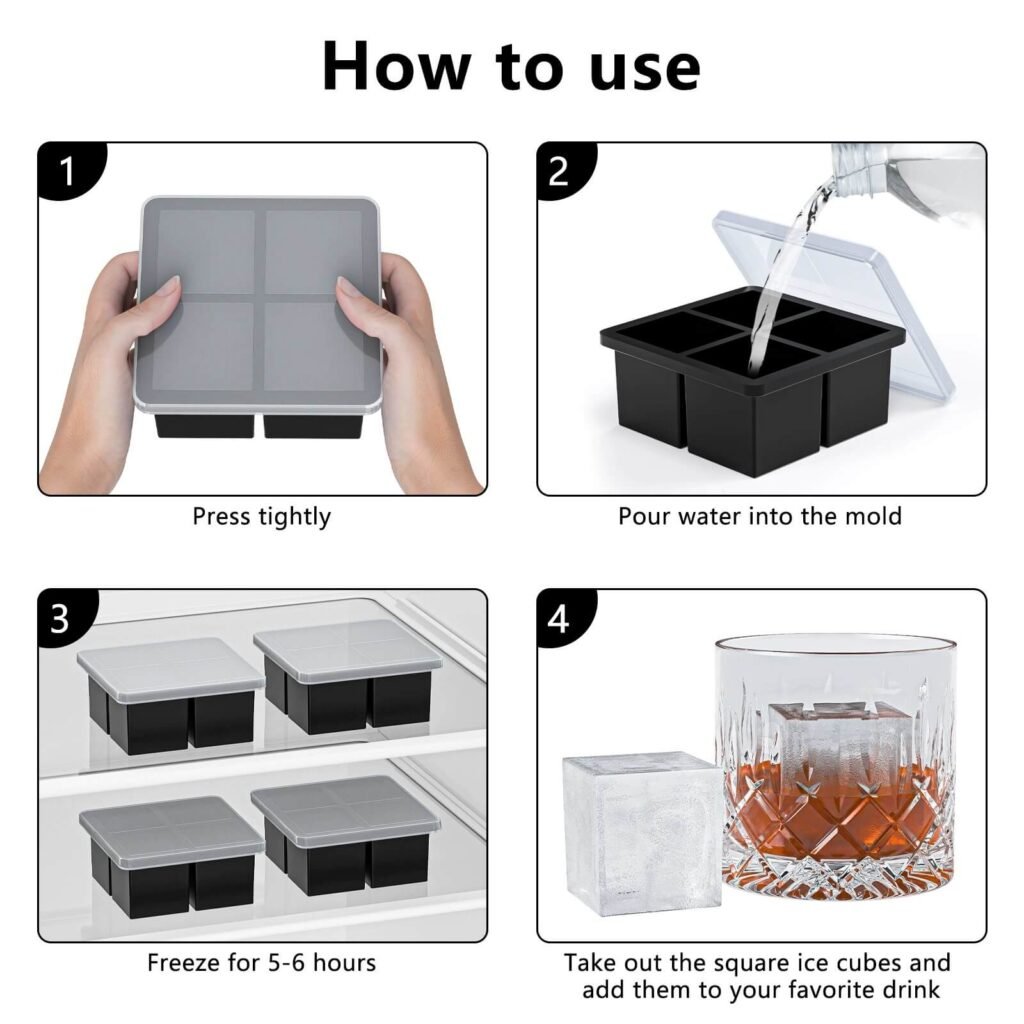 how to use the square ice cube trays