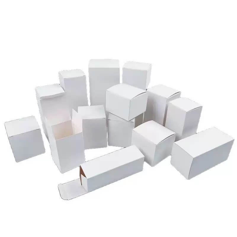 Blank White Paper Cardboard Boxes, Assorted Sizes