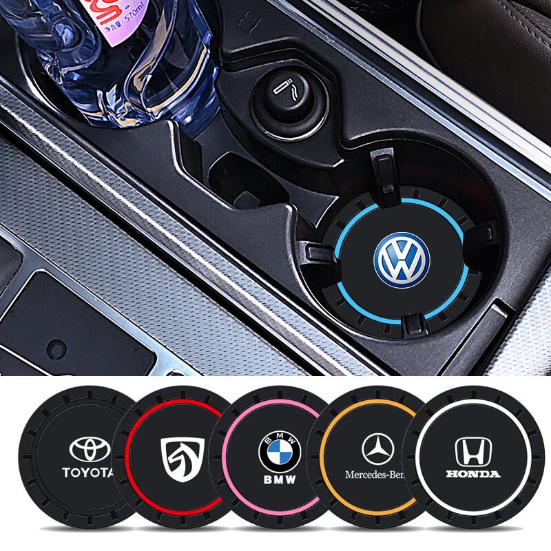 Car Logo Custom Silicone Cup Holder Coasters for VWBMWToyota