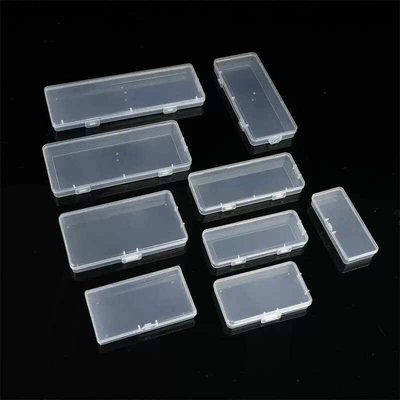 Clear Long Rectangular Plastic Storage Containers with Lids
