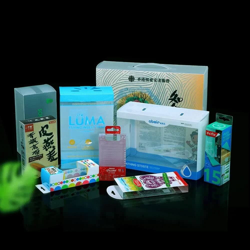 Custom Printed PVCPET Plastic Packaging Boxes, Mixed Styles
