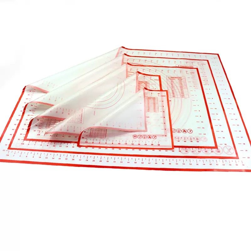 Foldable White Silicone Baking Mats Set