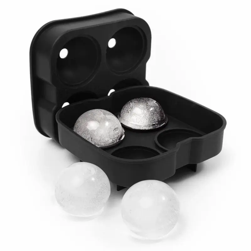 Leak-Proof 4-Hole Silicone Hockey Puck Mold, 4-Cavity
