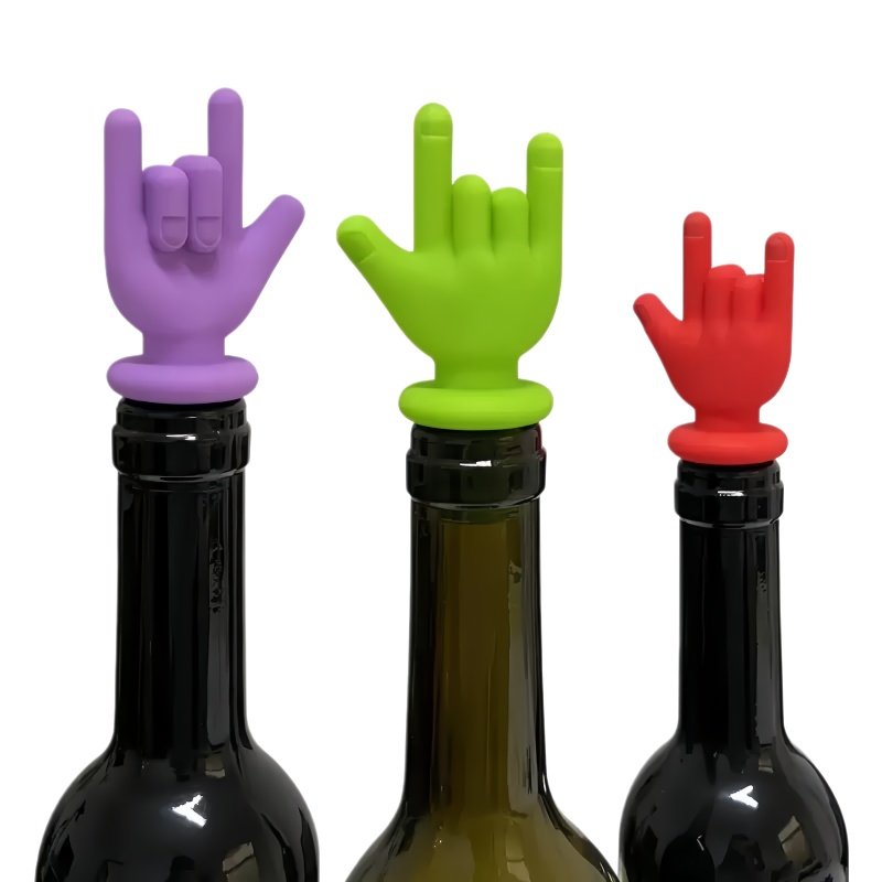 Rock On Hand Gesture Silicone Wine Stopper