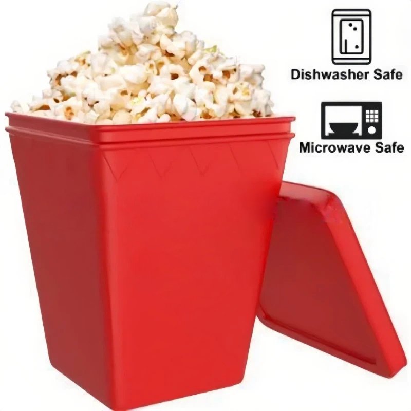 Silicone Popcorn Bucket Simple Cooking Easy Production