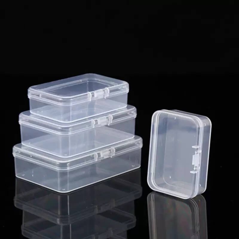 Stackable Clear Plastic Rectangular Boxes with Locking Lids