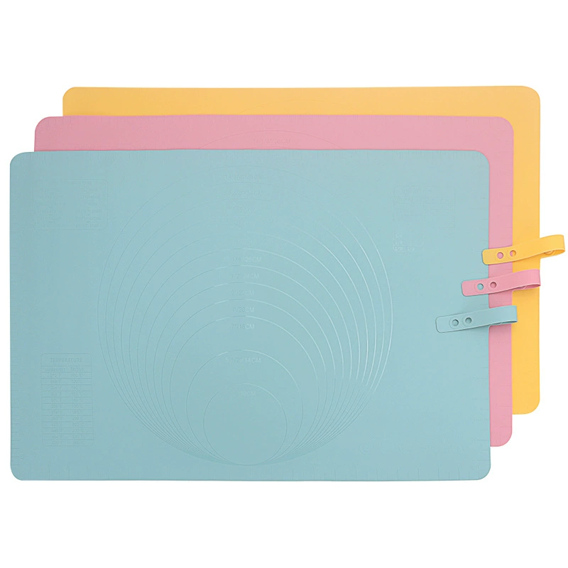 Stackable Pastel Silicone Baking Mats with Fasteners