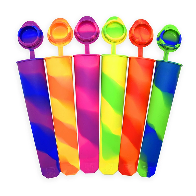 Tie dye silicone popsicle tubes set of 6