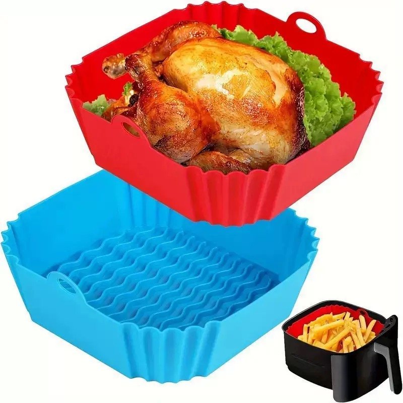 heat-resistant-square-silicone-pot-for-air-fryer