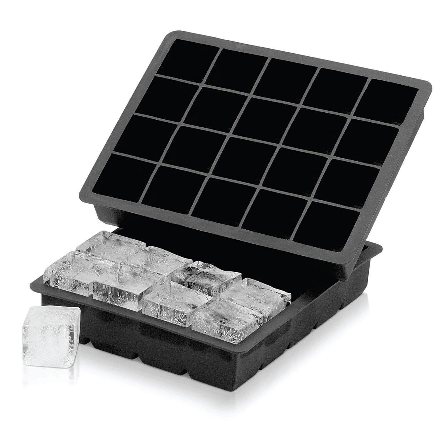 ice cube tray with 15 square cavities