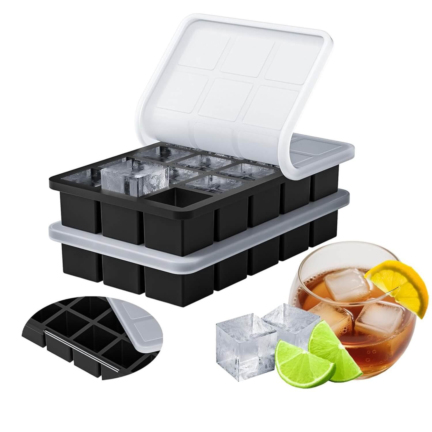ice cube tray with 8 large cube cavities
