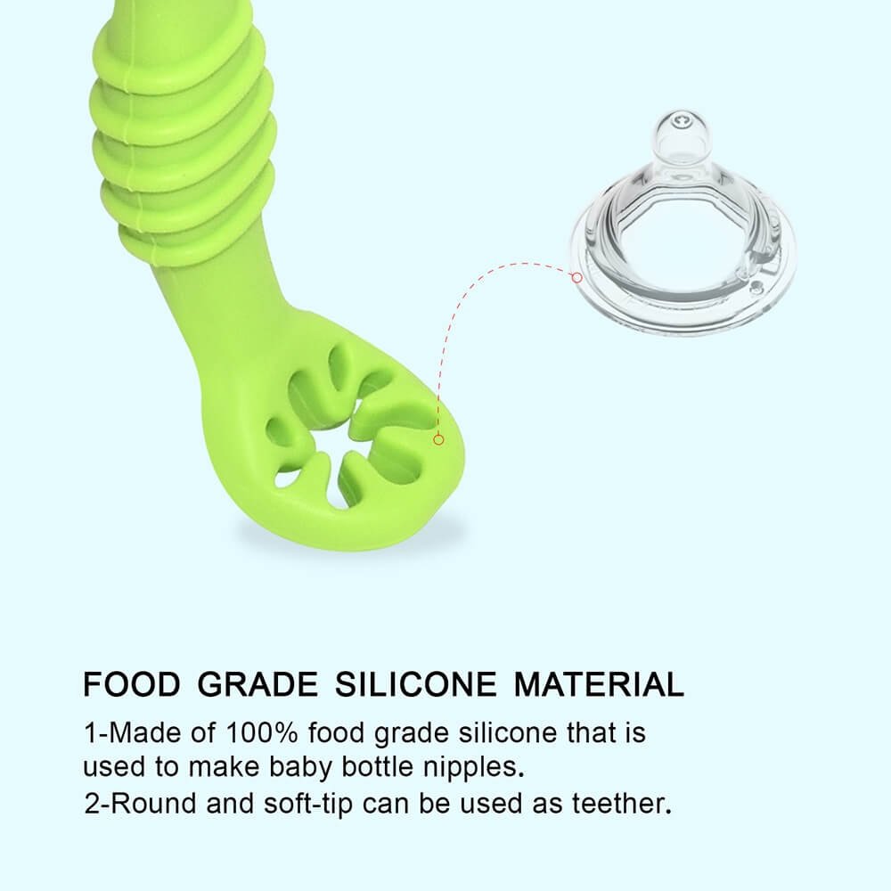 100% Food Grade Silicone, BPA-Free, Safe for Teething