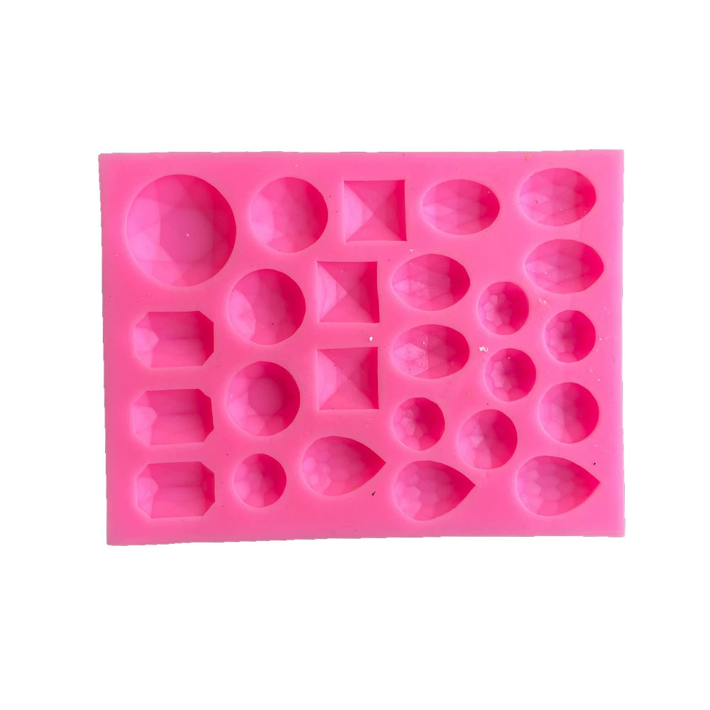 25-Cavity Gemstone Silicone Mold for Baking & Resin Art