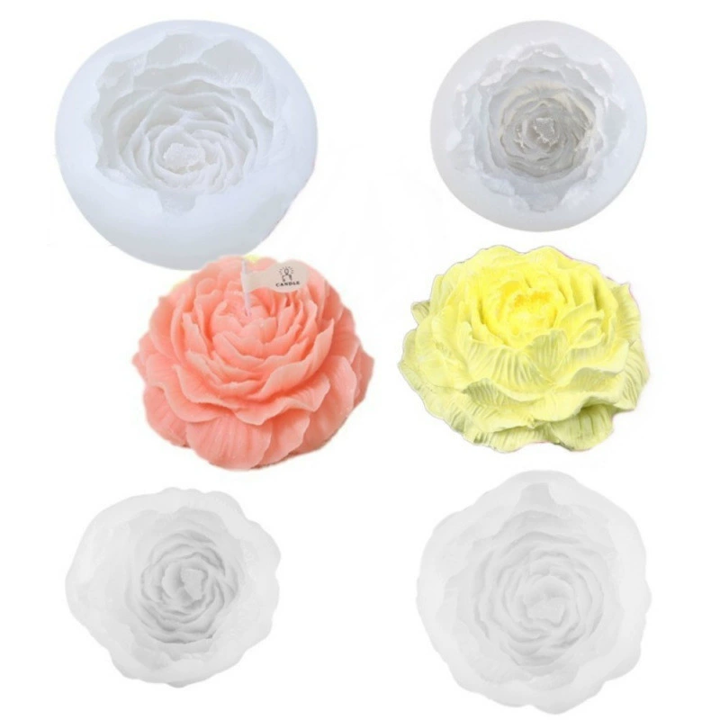 4 Pack Small Peony Silicone Molds for Mini Crafts