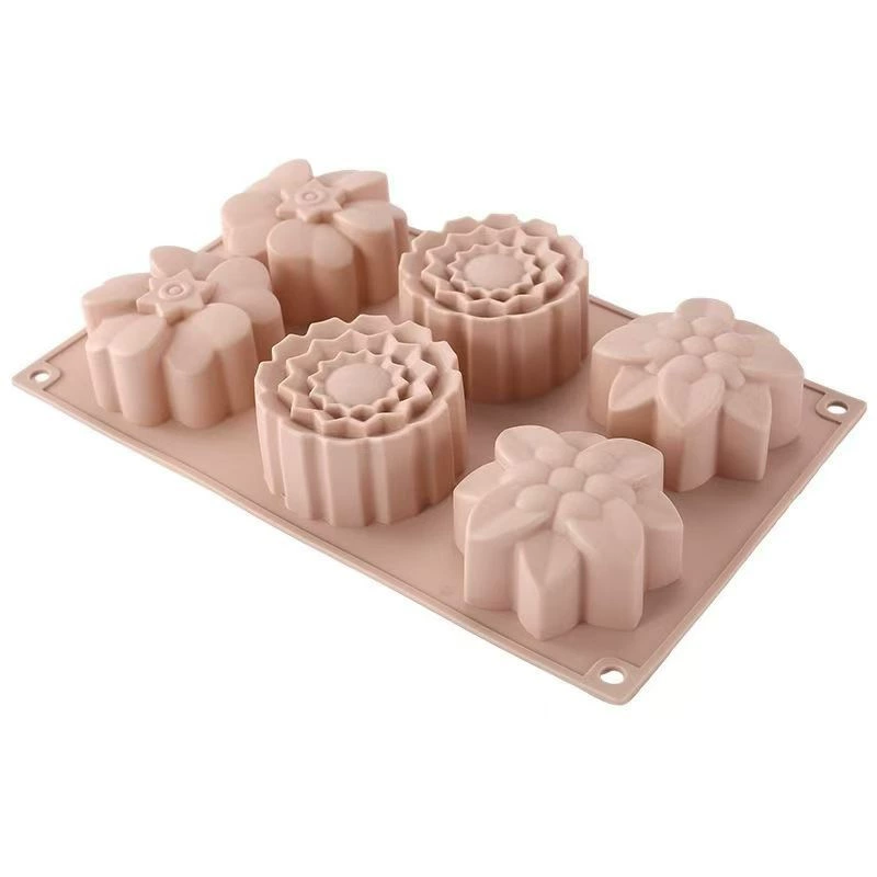 6 Cavity Flower Shape Silicone Mold