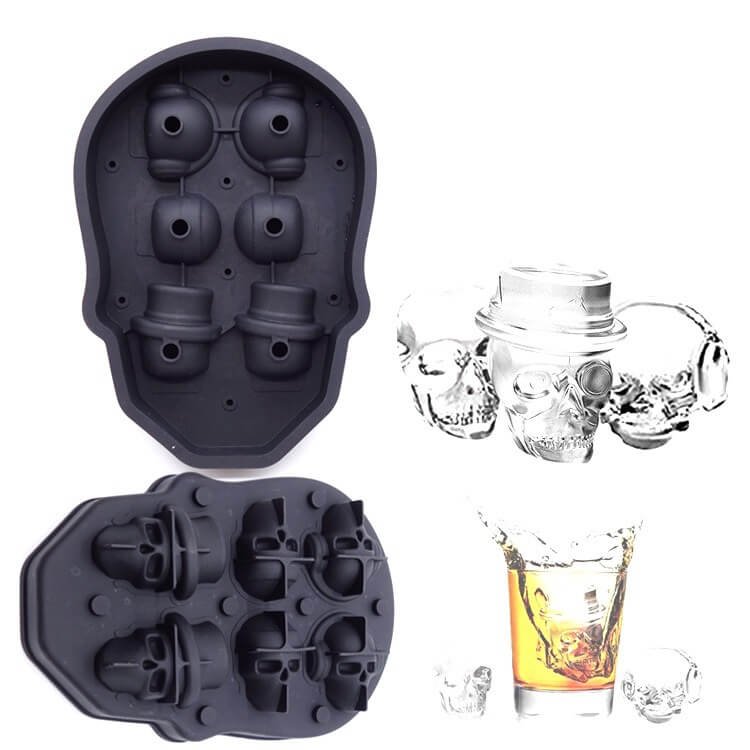 6-Cavity Multi-Style Skull Ice Cube Tray