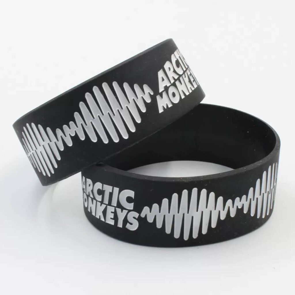 Arctic Monkeys Soundwave Silicone Wristband width
