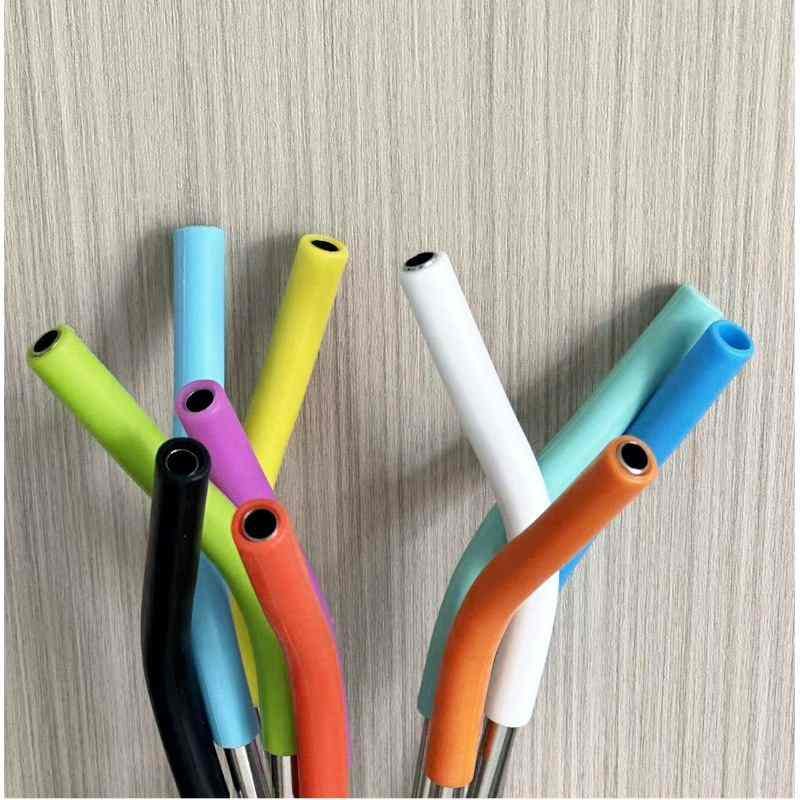 BPA-Free Silicone Straw Covers for Reusable Metal Drinking Straw