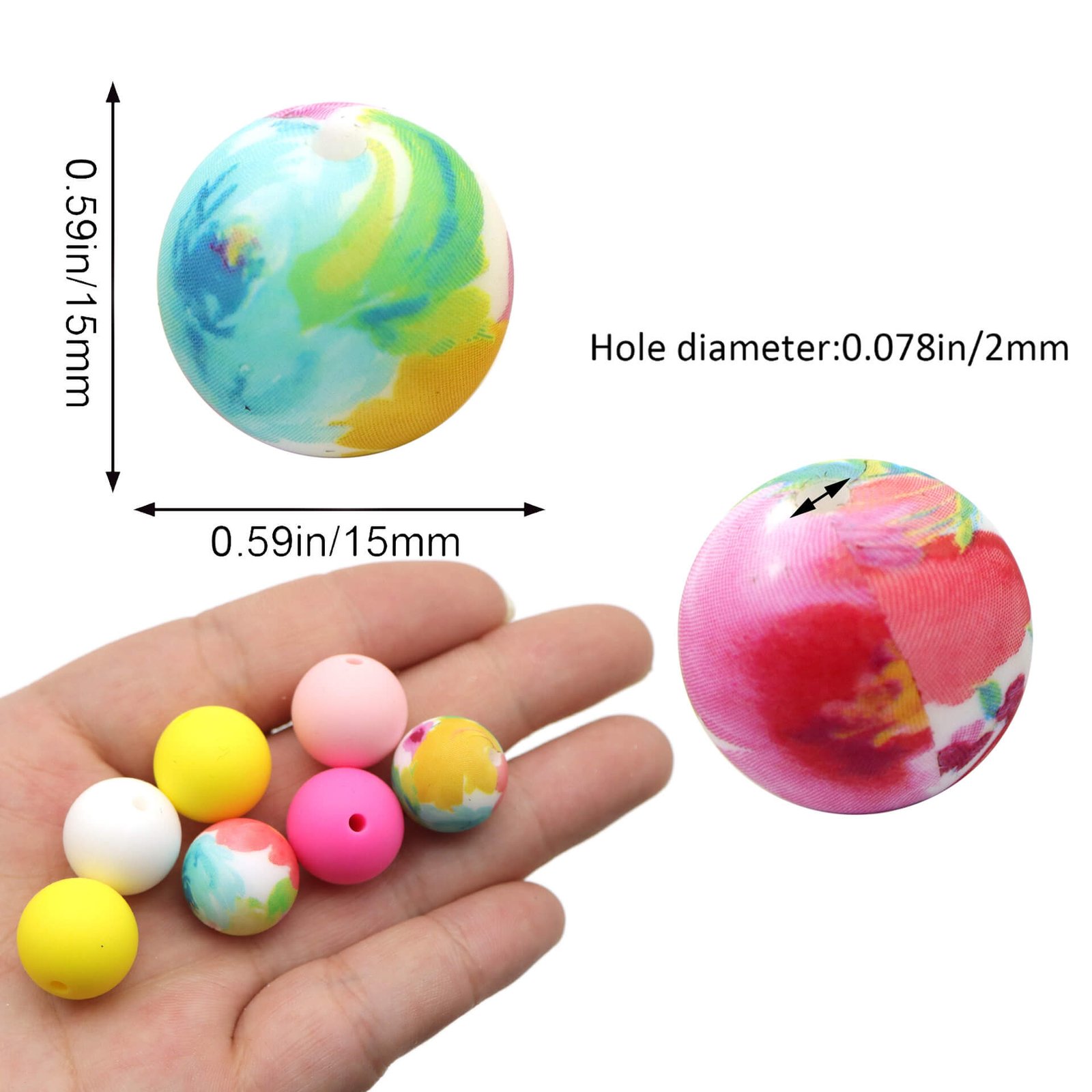 DIY Silicone Beads for Beaded Pens Keychain Making