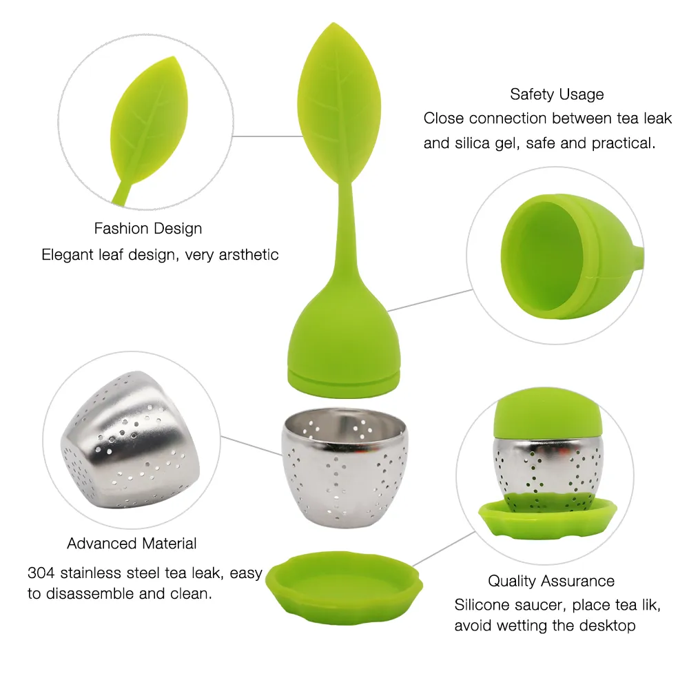 Food-Grade Silicone Tea Infuser with 304 Stainless Steel