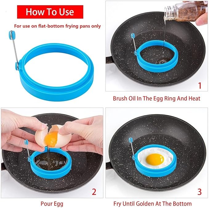How to use a silicone egg rings
