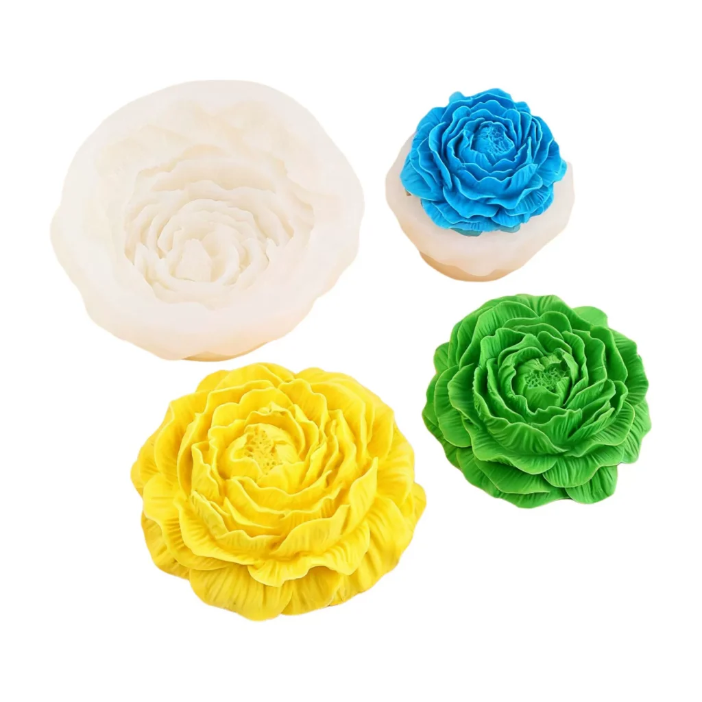 Large Peony Silicone Mold for Multi-Color Resin Art