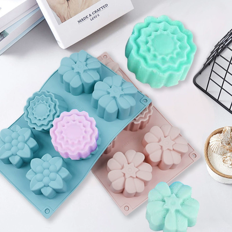 Multi-color Flower Silicone Mold for Soap & Baking