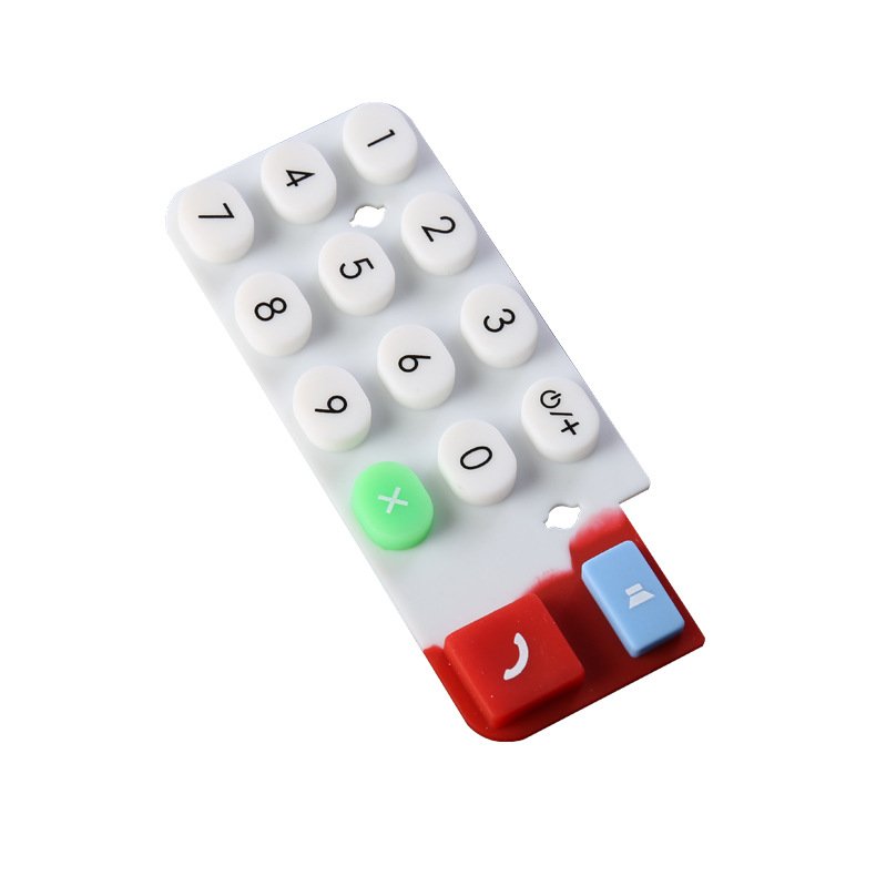 Multi-color Silicone Keypad for Communication Devices