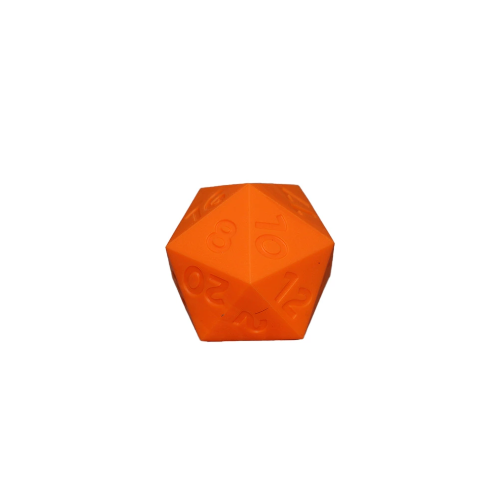Orange Silicone 20-Sided Dice for Tabletop Games