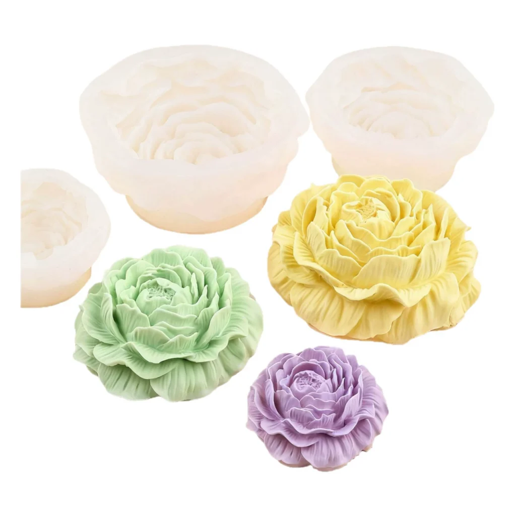 Peony Flower Silicone Mold for Candle & Soap Making
