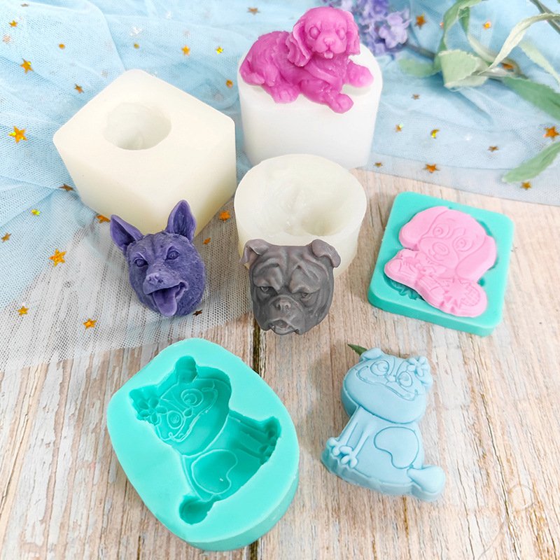 Pet Animal Silicone Mold Set - Dogs & Cats for Resin, Candle Making