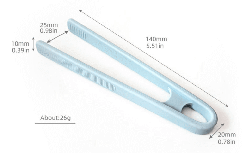 Silicone Food Tongs Dimensions & Specs (140mm)