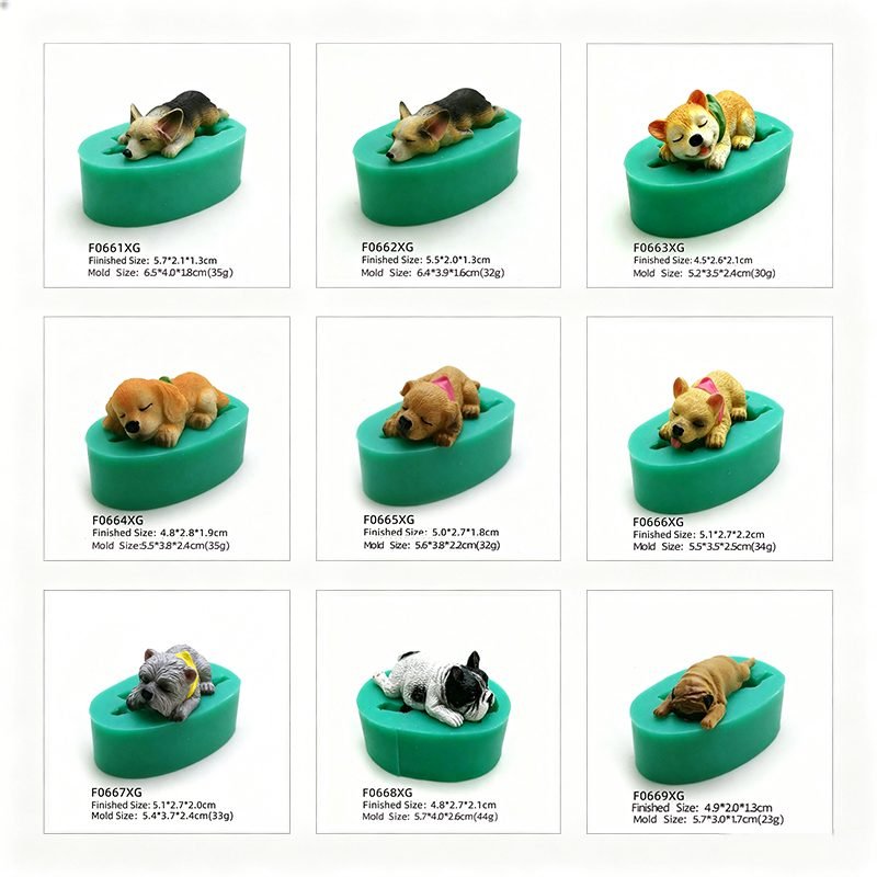 Silicone Mold Parameter Table - Dog Shape for DIY Projects