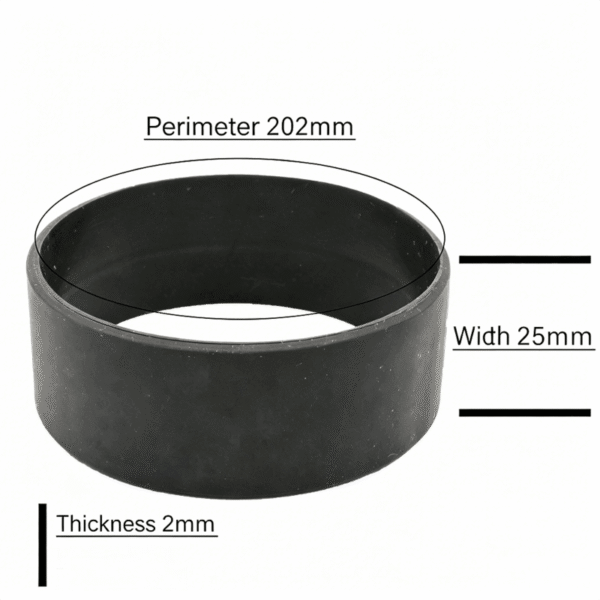 Silicone Wristband Dimensions (202mm x 25mm x 2mm)