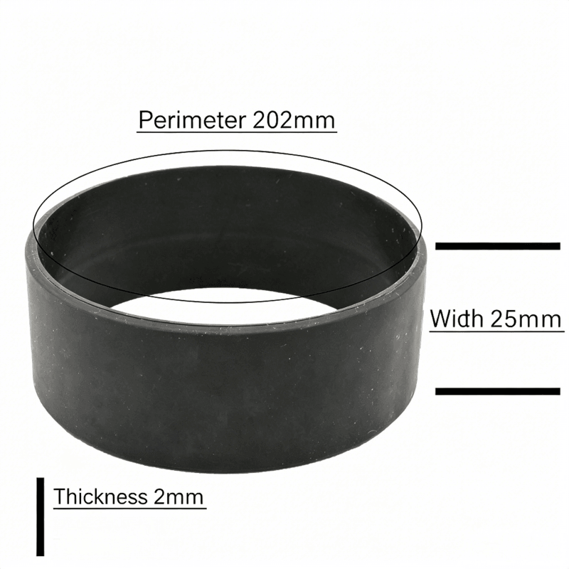 Silicone Wristband Dimensions (202mm x 25mm x 2mm)