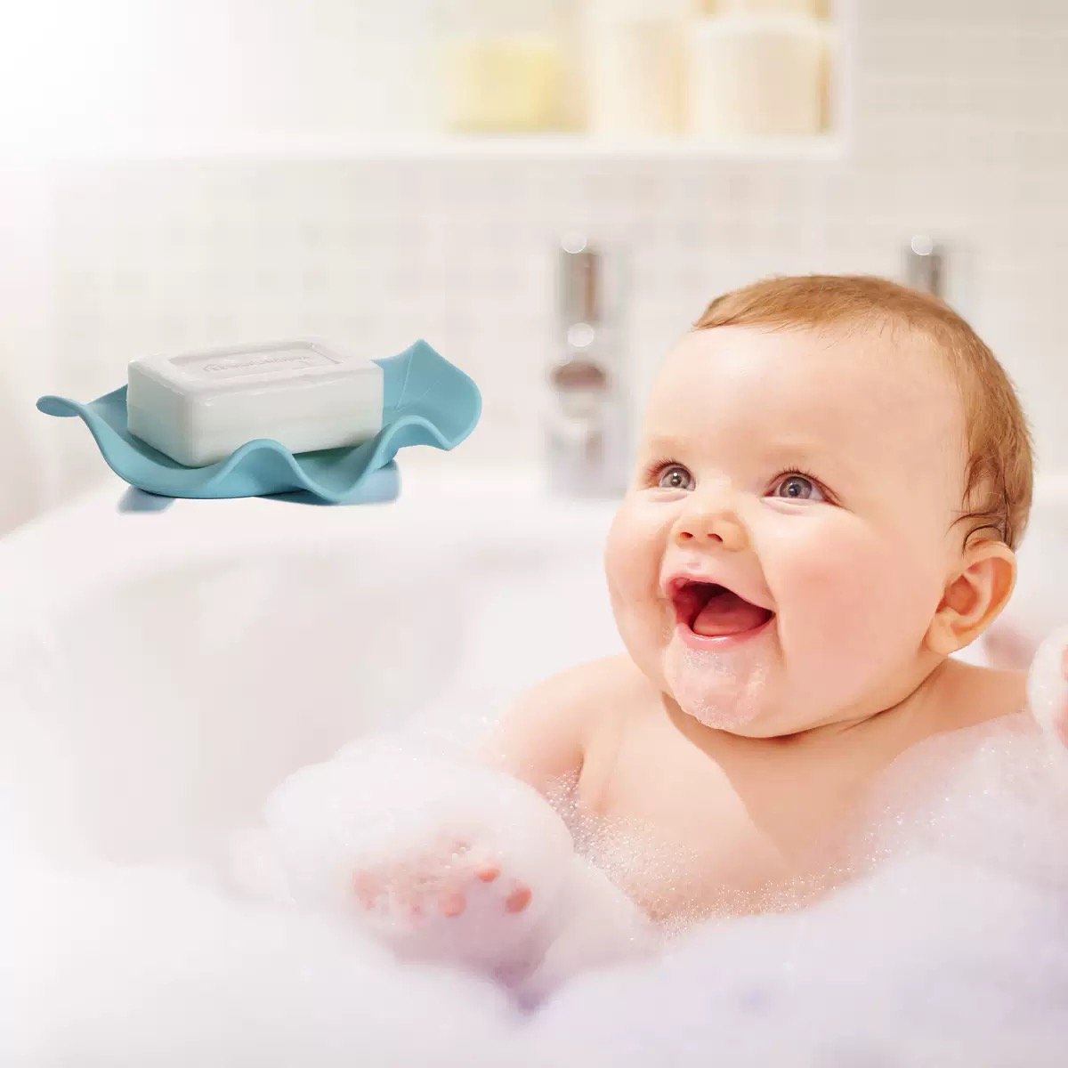 Soft Silicone Soap Dish for Baby Bath Use (Non-Toxic)