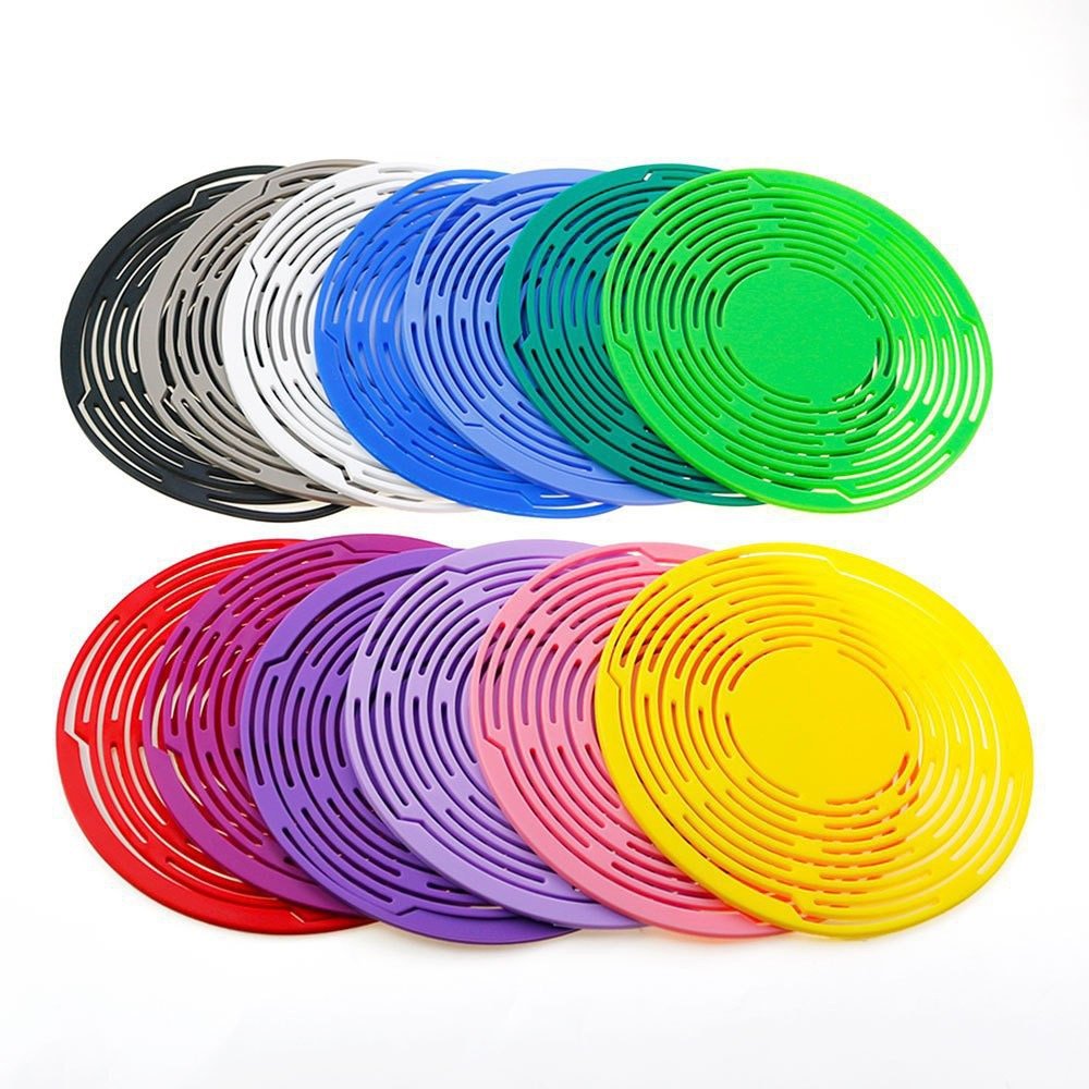 Wide Range of Vibrant Silicone Trivet Colors Displayed