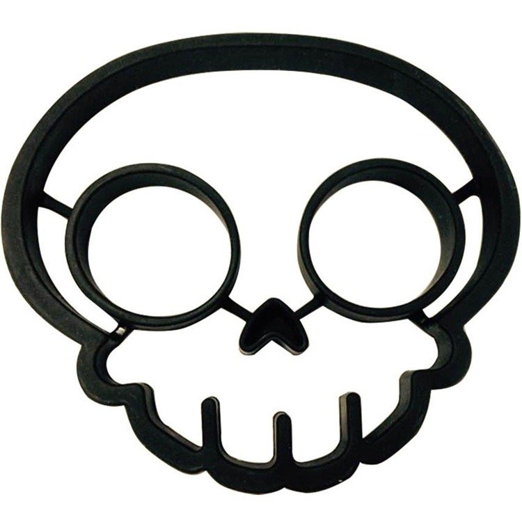 black skull silicone egg ring