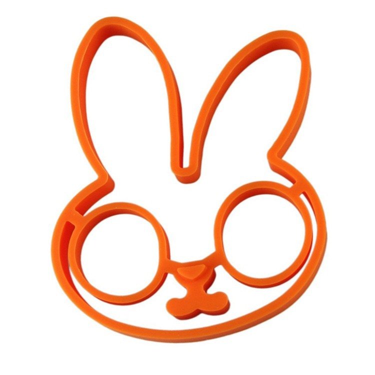 orange bunny silicone egg mold
