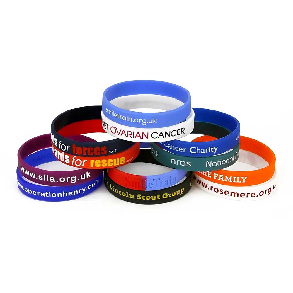 Charity & Awareness Custom Printed Silicone Wristbands