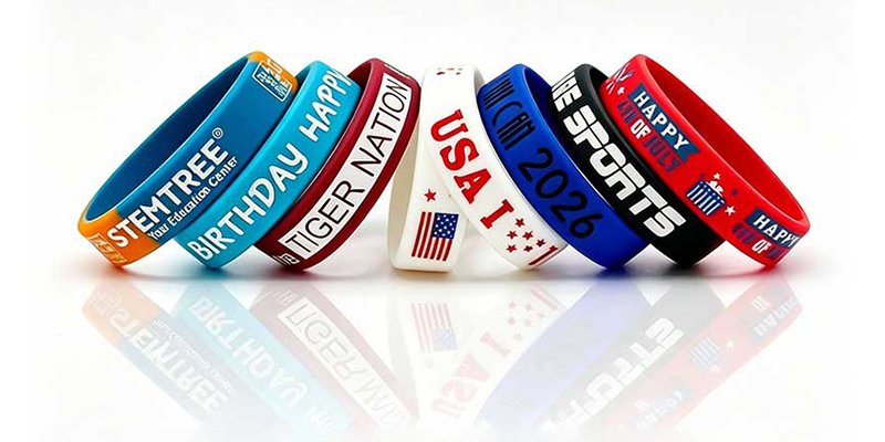 Custom Themed Silicone Bracelets for Birthdays, USA Events & Sports1