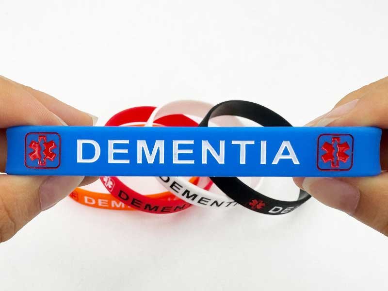 DEMENTIA Medical Awareness Silicone Wristband